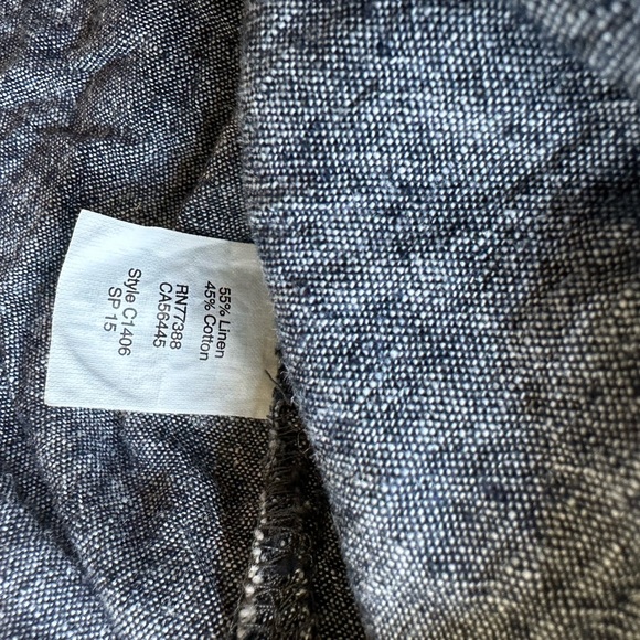 Madewell chambray cropped side tie shirt XS - Picture 4 of 6